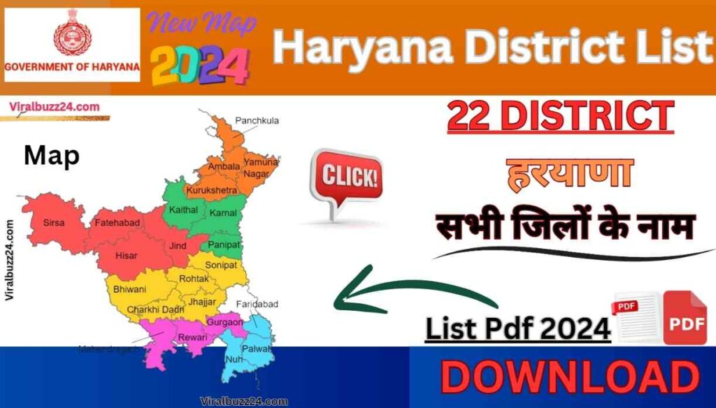 Haryana District List