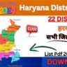 Haryana District List